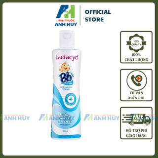 Sữa Tắm Gội Cho Bé Lactacyd Milky Giảm Rôm Sẩy Hăm Kẻ, Không Gây Kích Ứng, An Toàn Cho Da Trẻ Sơ Sinh Chai 250ml 