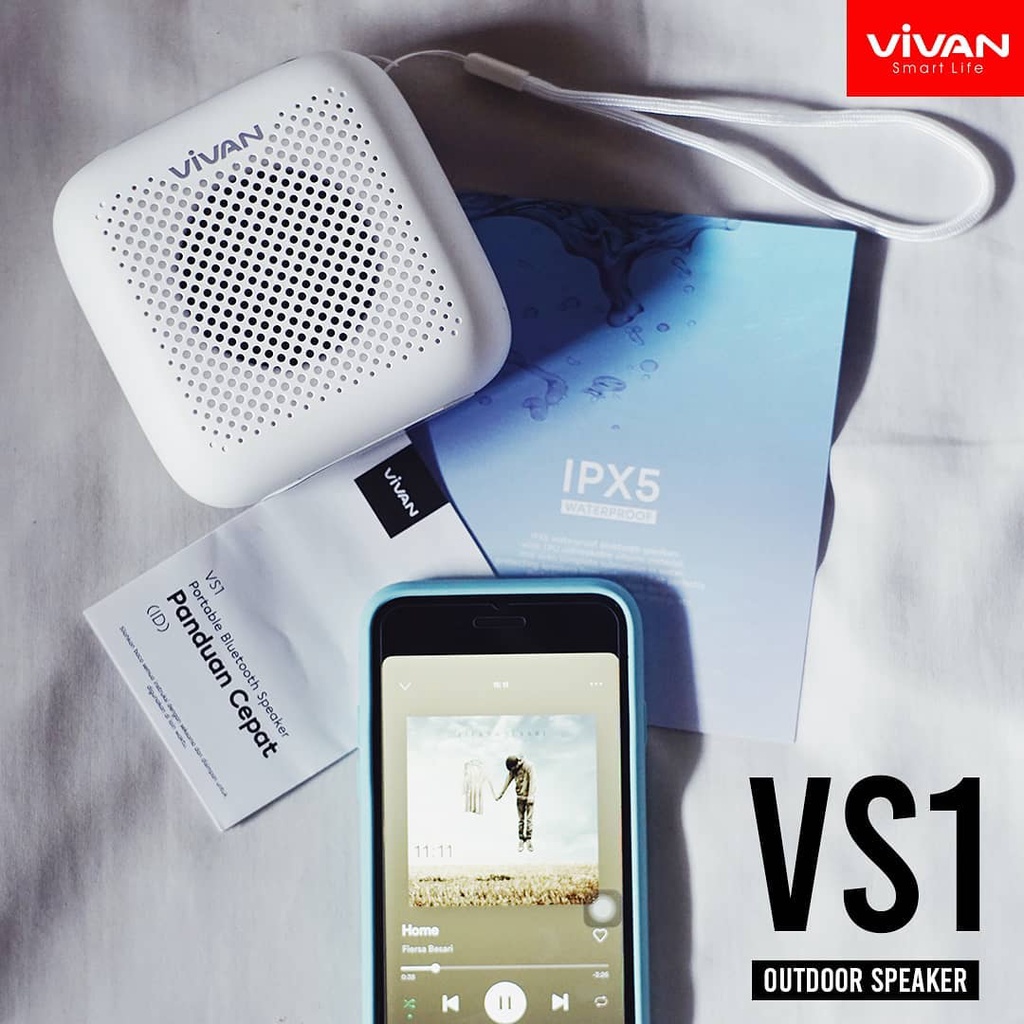 Loa TWS Bluetooth Vivan VS1 Công Suất Lớn 5W Chất Âm Tốt Bass Mạnh Chống Nước