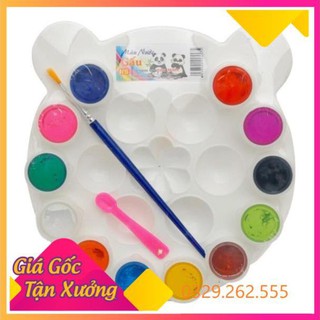 Màu nước Hanson gấu 12 màu kèm khay pha màu