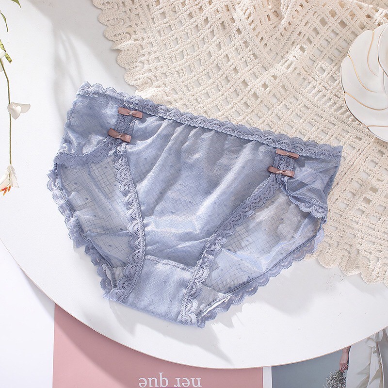 QUẦN LÓT REN LƯỚI PHỐI NƠ XINH XẮN THOÁNG MÁT FREE SIZE Q830 | BigBuy360 - bigbuy360.vn