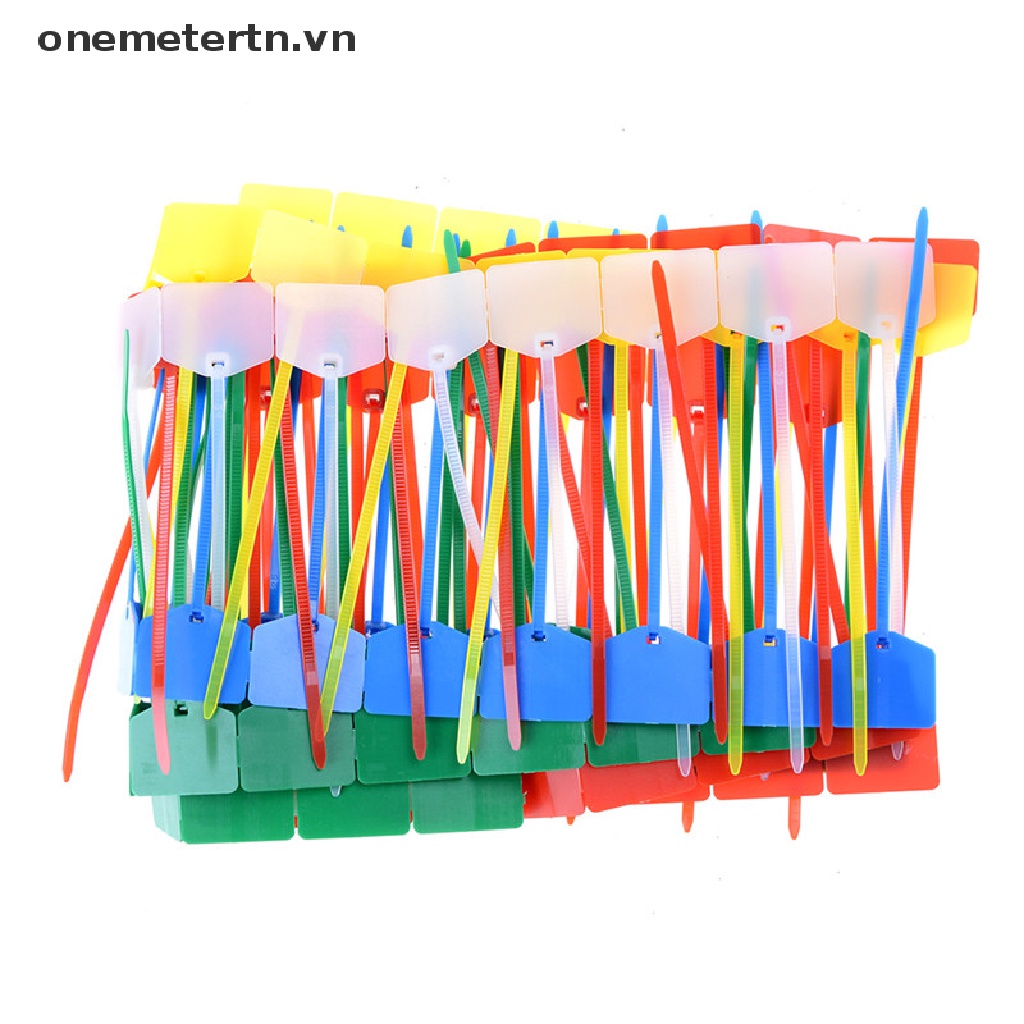 Onemetertn Set 100 Dây Rút Nylon Đánh Dấu Dây Cáp Mạng Nhiều Màu Sắc Tự Khóa