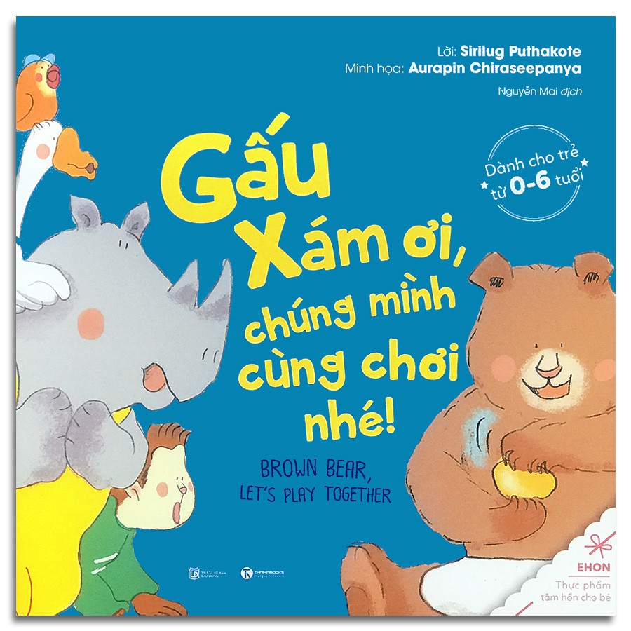 Sách - Ehon song ngữ - Gấu Xám ơi, chúng mình cùng chơi nhé!