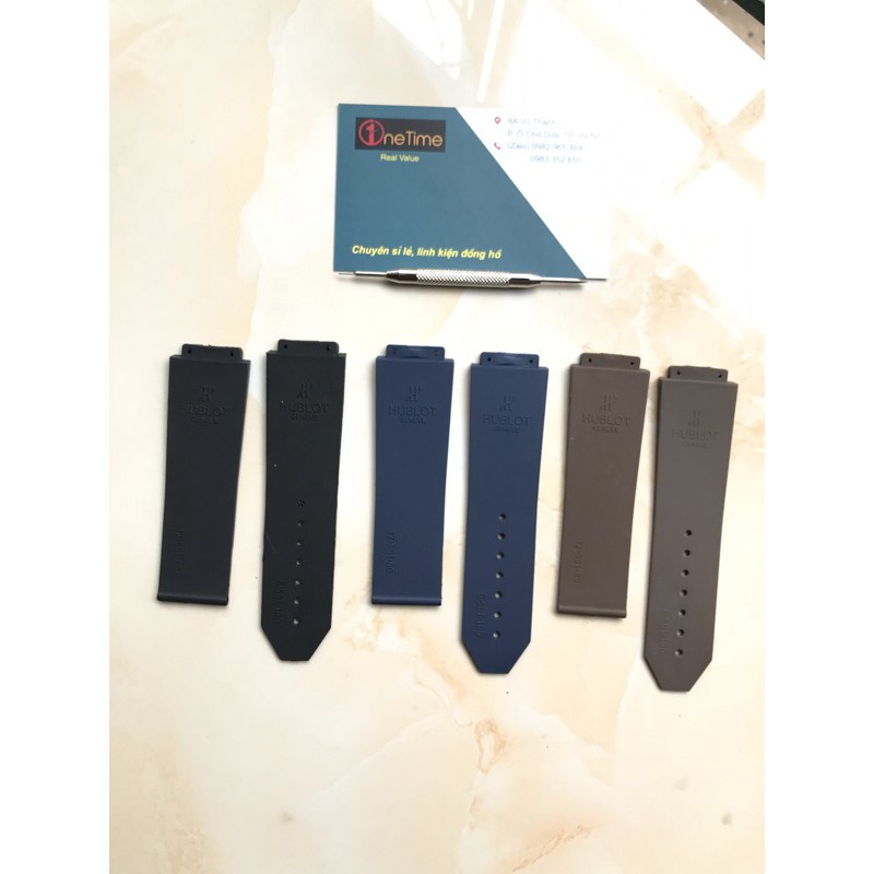 Dây đồng hồ Hublot cao su Nam, case 42, size 19-25-22, 3 màu (Tặng tovit thay)
