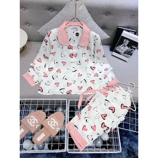 Pijama Tay Dài Chất Lụa Mango Sam