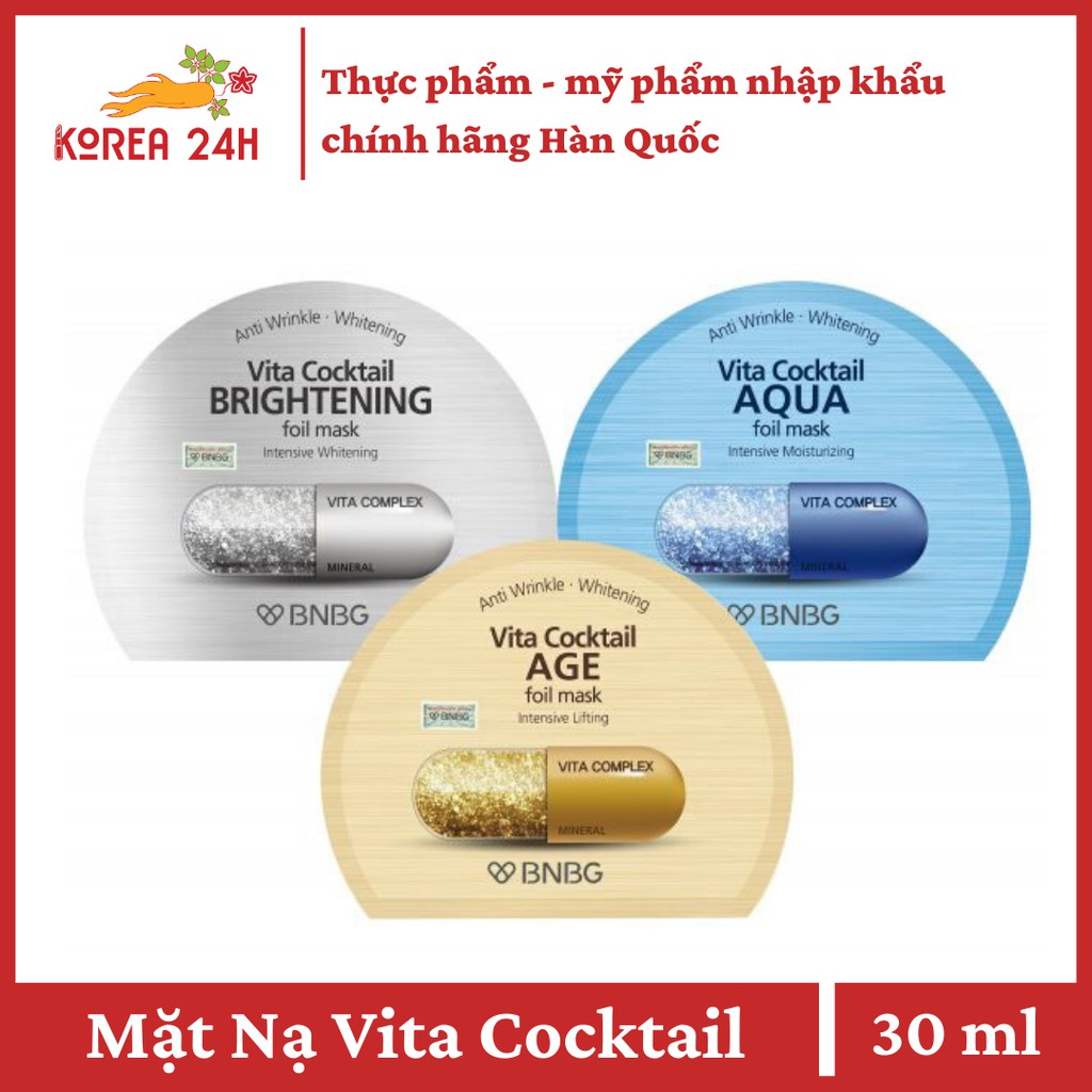 Mặt Nạ BNBG Vita Cocktail Mask 30 ml (Có tem chính hãng)
