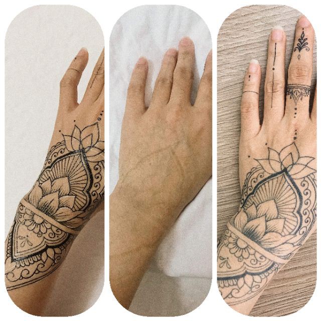 COMBO Mực jagua vẽ henna/hình xăm tạm thời Và miếng dán kích nhiệt giúp màu lên đậm hơn -Hàng nhập khẩu