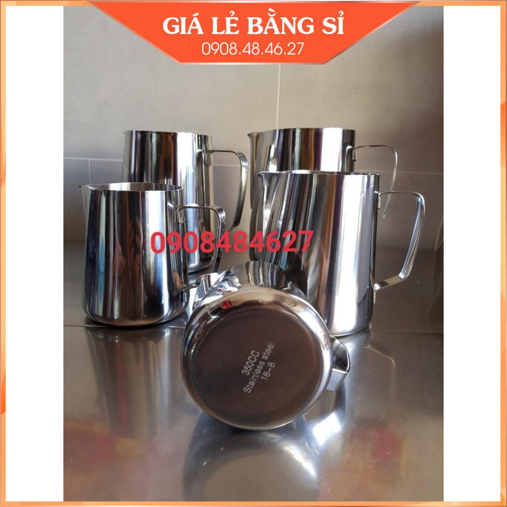 Ca Đánh Sữa Inox Không Nắp Đủ Dung Tích