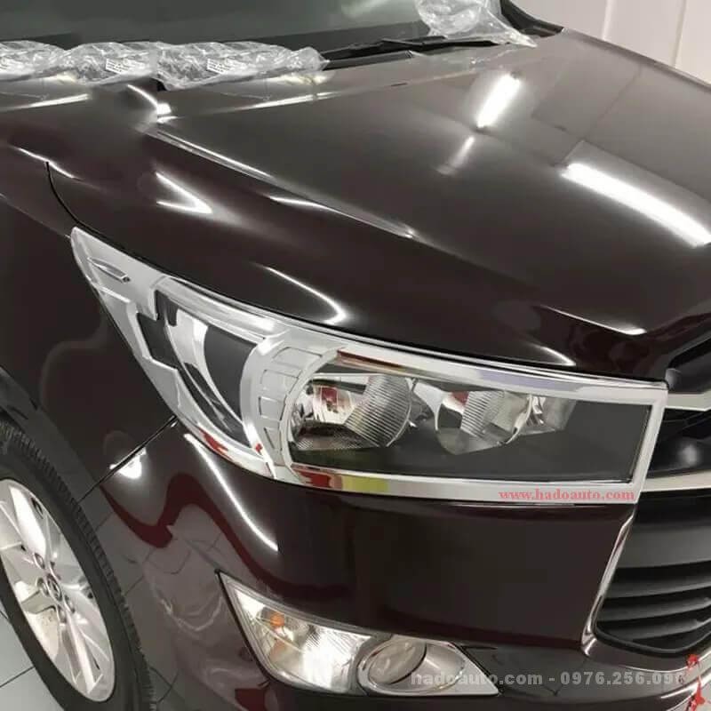 Viền Đèn Pha Hậu Xe Toyota Innova 2017 2018 2019 2020 Mạ Crom Cao Cấp