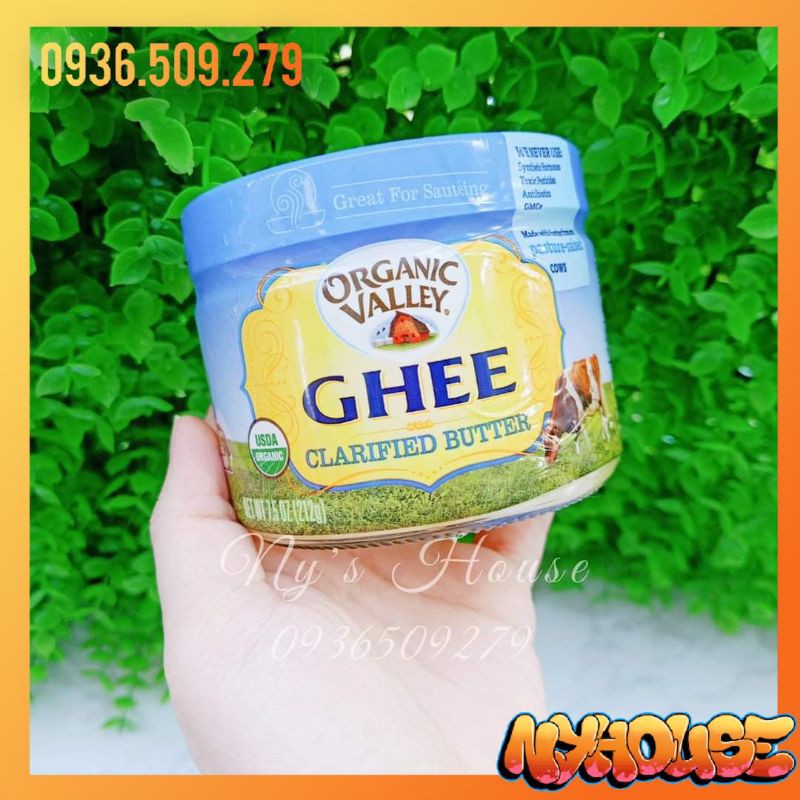 Bơ GHEE Hữu Cơ Organic Valley 212gr