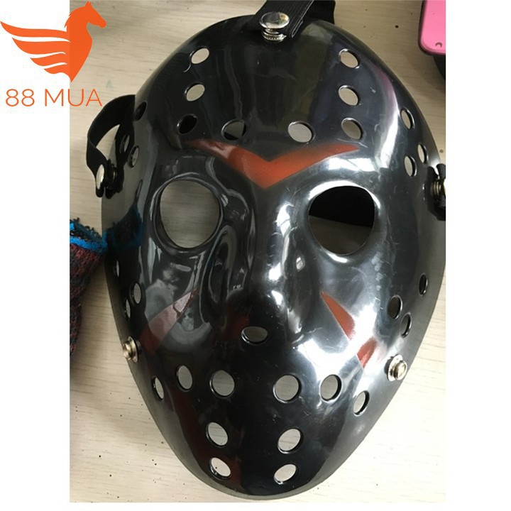 Mặt nạ Jason hóa trang Halloween leegoal Màu Đen Lỗ tròn-e99