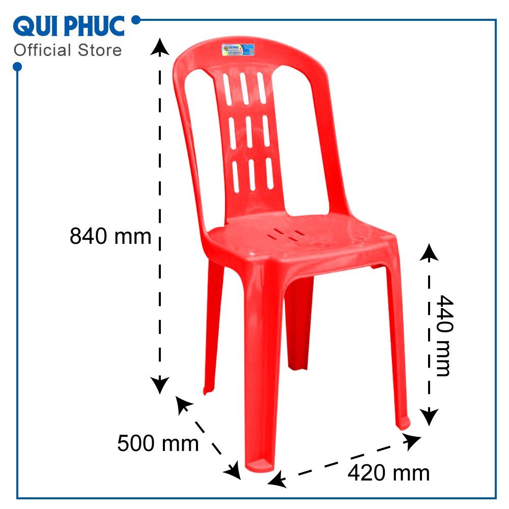 Ghế dựa lớn VIVA Qui Phúc- Đế cao su chống trượt- Tải trong 90kg