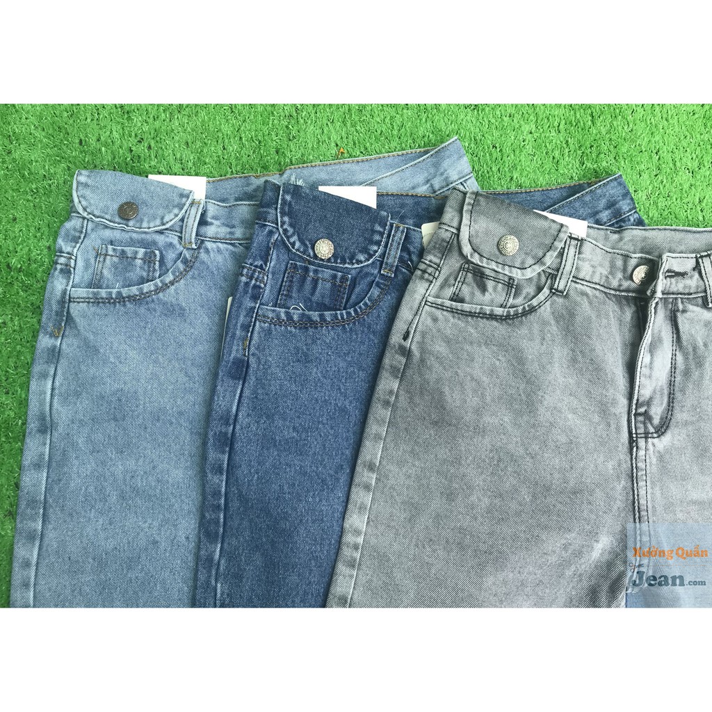 Quần Baggy Jeans Nữ Túi Nắp Chất Bò Demin Hàng Đẹp MS95