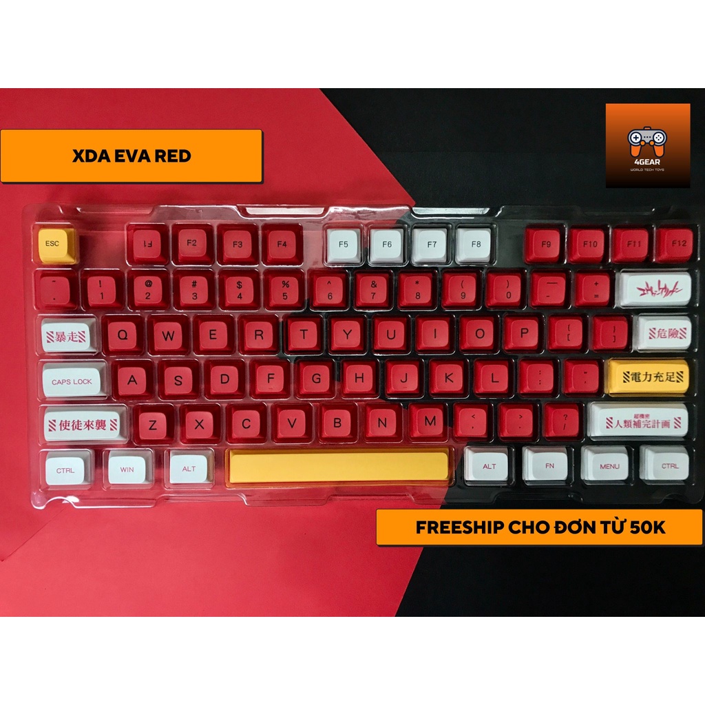 Keycap EVA - Keycap Evangelion Asuka XDA profile nhựa PBT - Nút bàn phím nhựa pbt giá rẻ.