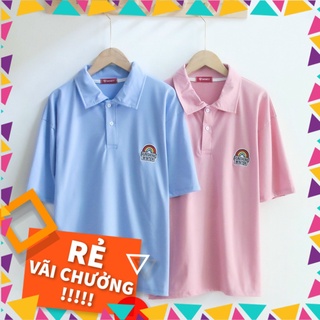 🌈Áo Polo nam nữ form rộng Unisex , áo phông tay lỡ Ulzzang, áo đôi