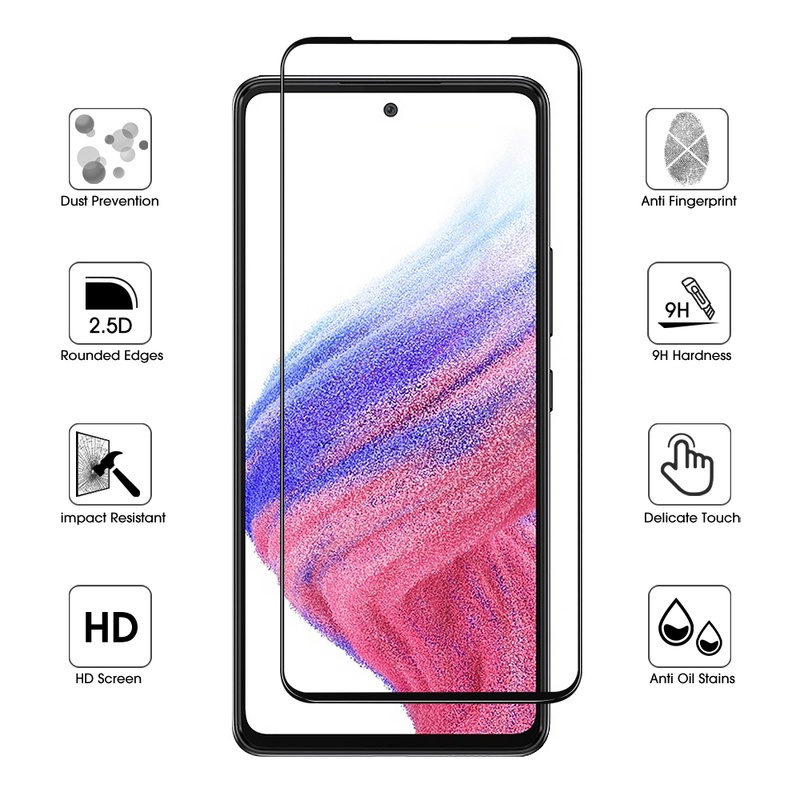 Kính Cường Lực Cong 3D Chống Trầy Xước Cho Samsung A53/A73 Slim
