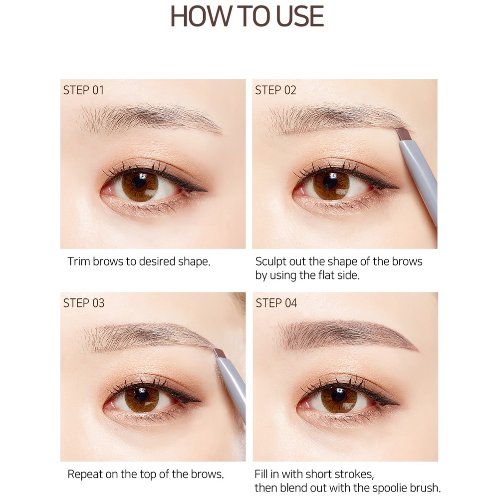 Coringco Bút Chì Kẻ Lông Mày Đầu Tam Giác Mềm Mại Lâu Trôi