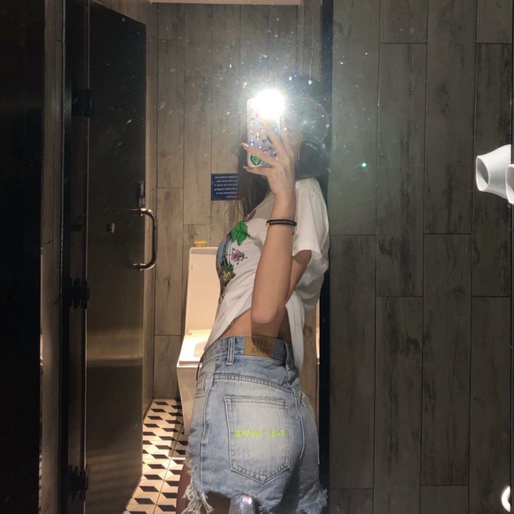 HUANG YOYO Quần Short Jeans Rách Viền Rách Thời Trang Cho Nữ | BigBuy360 - bigbuy360.vn