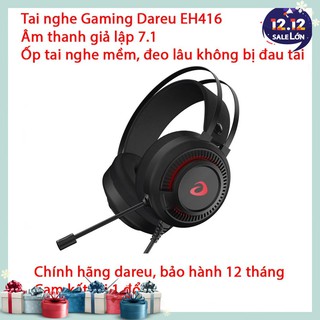 Tai nghe Gaming DareU EH416 USB - Giả lập - Âm thanh 7.1 - BH 12 Tháng
