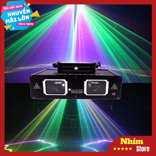 ĐÈN BAY PHÒNG LASER 2 CỬA QUÉT TIA 7 MÀU GIÁ RẺ NHẤT