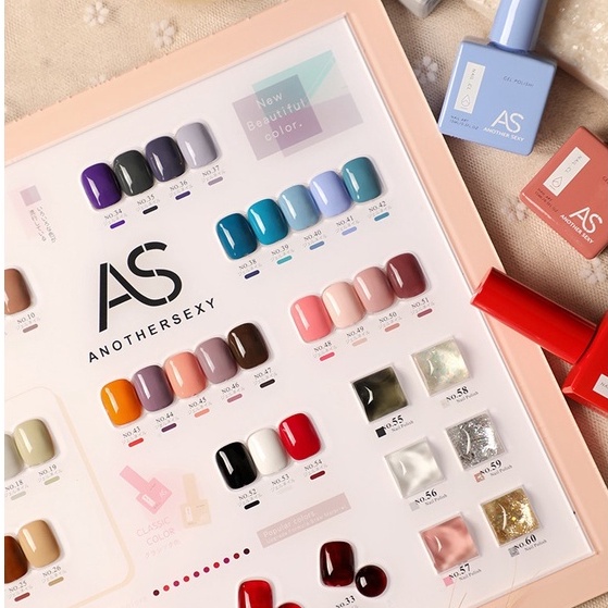 Set 60 Chai Sơn Gel AS | Tặng Base Top Cứng Móng