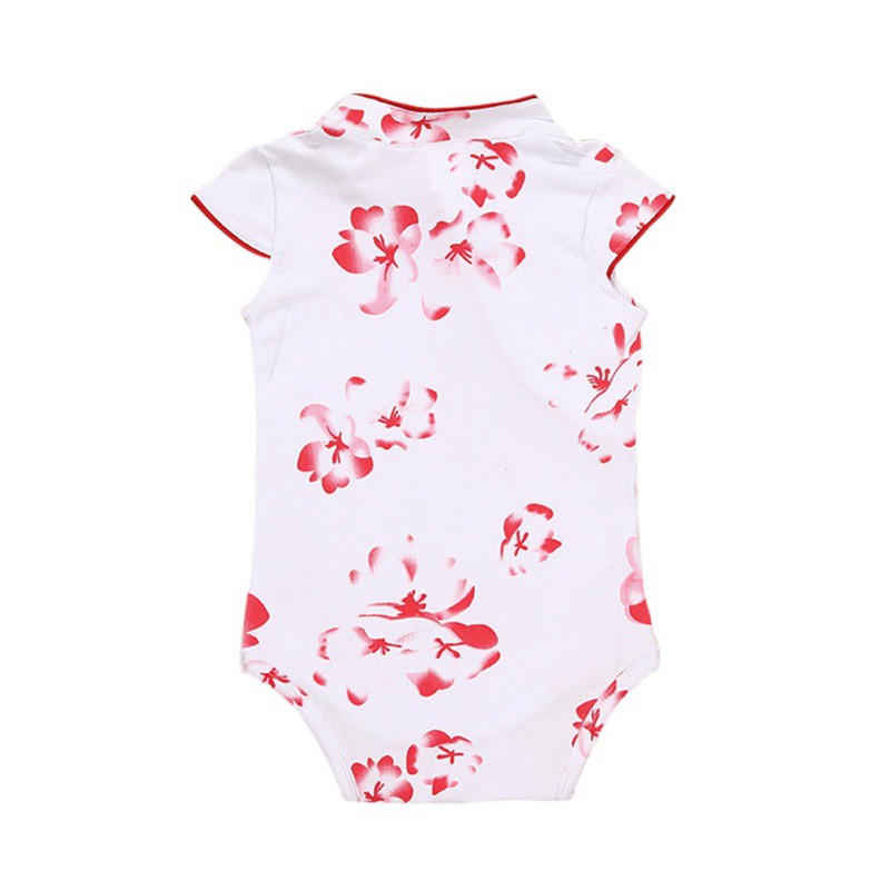 Bộ áo liền quần kiểu sườn xám Trung Hoa đáng yêu dành cho bé