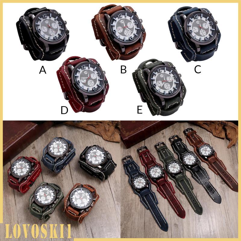 Đồng Hồ Dây Da Bản To Phong Cách Vintage