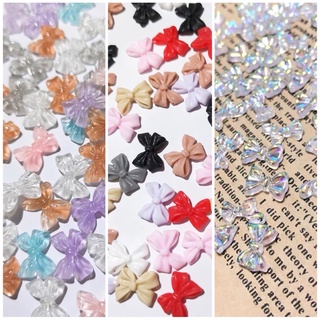Charm nơ, set nơ nail đính móng mix màu