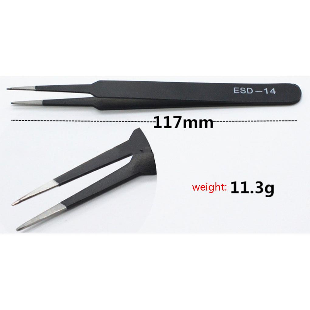 Set 6 Nhíp Nhổ Lông Mày / Lông Mi Bằng Thép Không Gỉ Chống Tĩnh Điện