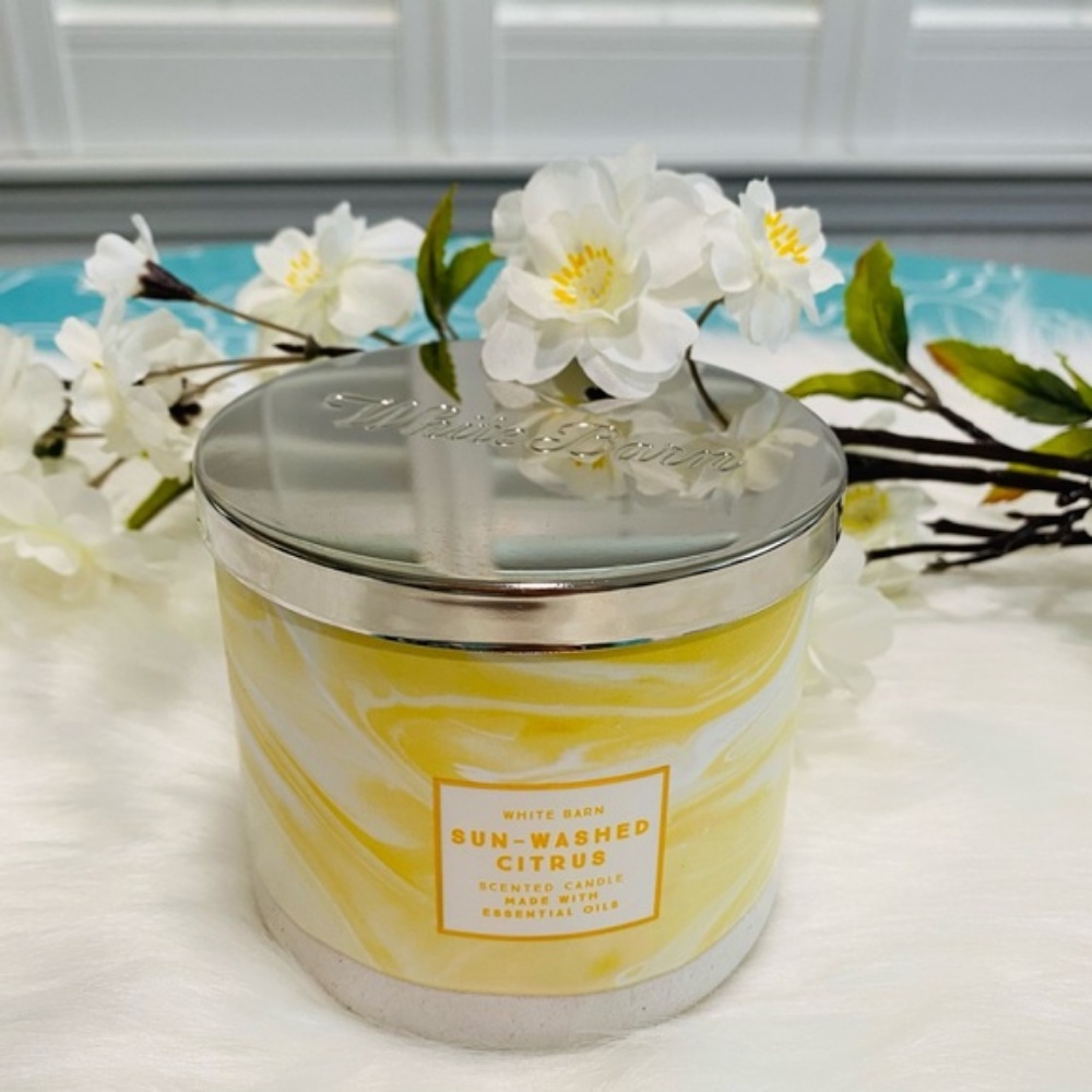 [BILL MỸ] NẾN THƠM THƯ GIÃN BATH AND BODY WORK WHITE BARN 3 BẤC MÙI SUN-WASHED CITRUS