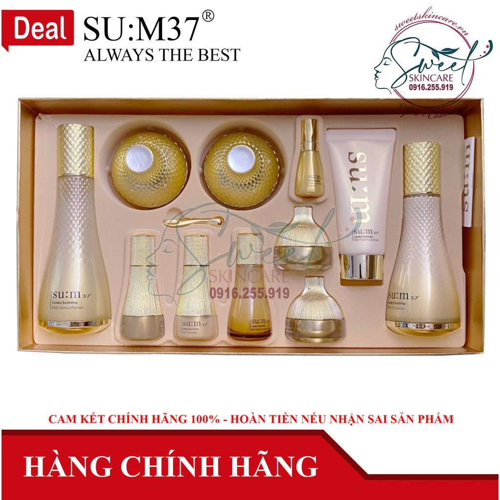 Bộ Dưỡng tái sinh da trắng sáng chống lão hóa  Su:m37° Losec Summa (Sum37)