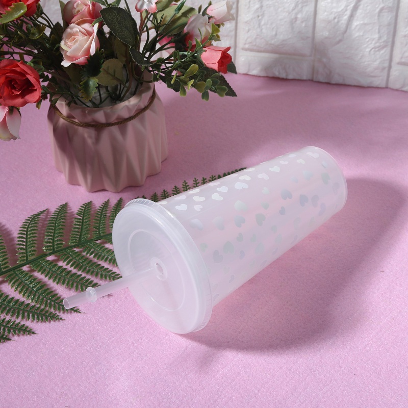 Cốc Uống Nước Lạnh 25oz Có Nắp Và Ống Hút Thay Đổi Màu Sắc Phong Cách Giáng Sinh Dành Cho Người Lớn Và Trẻ Em