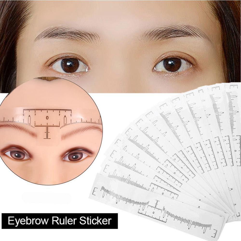 Set 10 / 50 Thước Dán Hỗ Trợ Xăm Lông Mày Có Thể Tái Sử Dụng Tiện Lợi