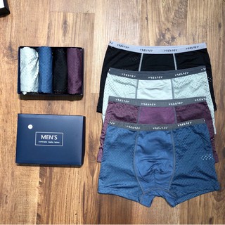 Hộp 4 chiếc quần sịp đùi thông hơi men's mát lạnh