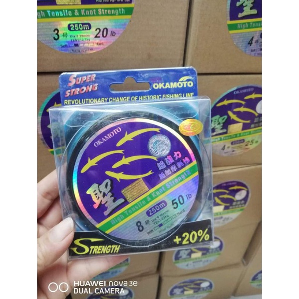 🐳 CƯỚC CÂU CÁ   CƯỚC CÂU 4 CON CÁ OKAMOTO DÀI 250M SIÊU BỀN CHỐNG XƯỚC - DCYT 🐳