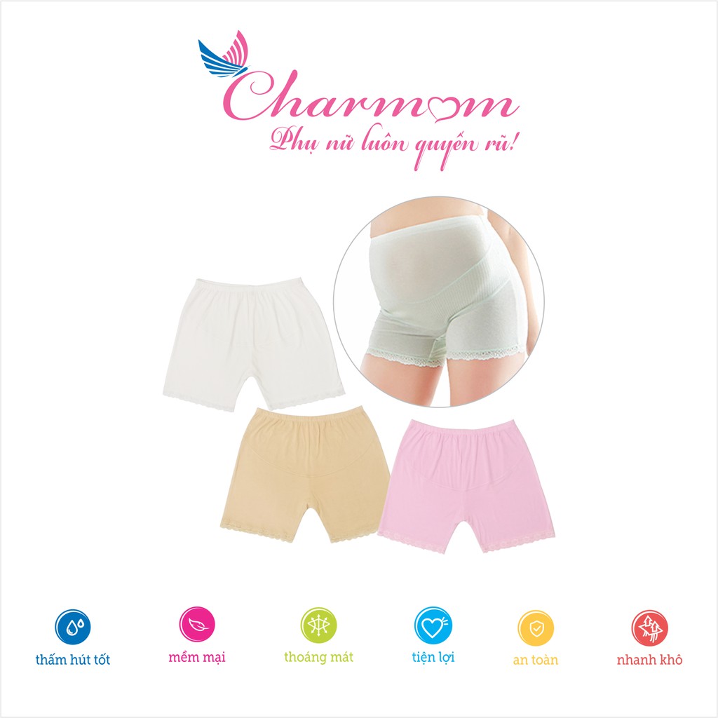 Quần Lót Bầu Lưng Cao Boxer Cotton Charm Mum