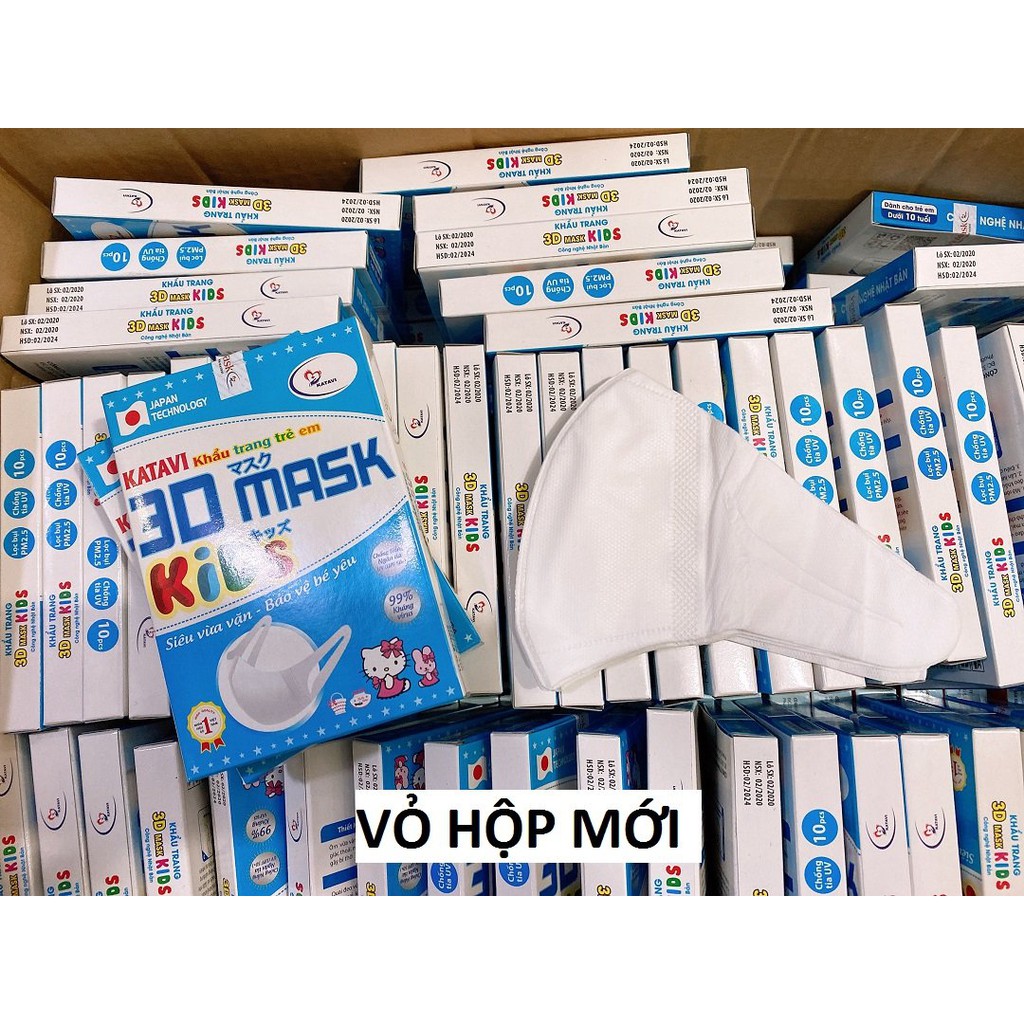 Khẩu trang 3d mask trẻ em công nghệ nhật hộp 10 cái | BigBuy360 - bigbuy360.vn