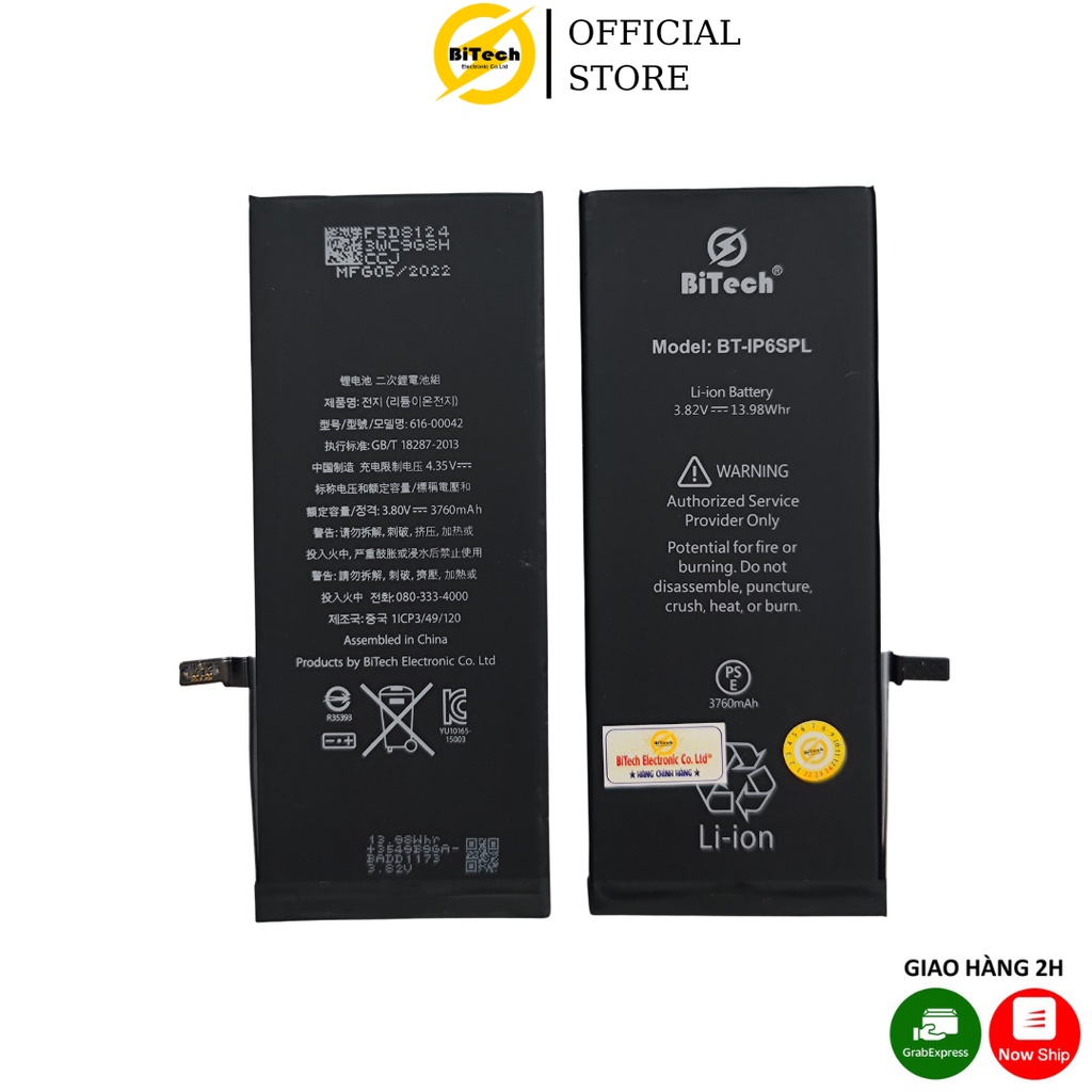 Pin điện thoại dung lượng cao BITECH BT-6SPLUS