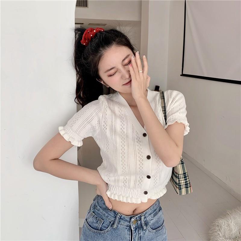 Áo Len Cổ Chữ V Thời Trang Dành Cho Nữ