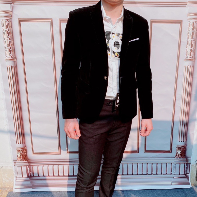 Áo vest nhung màu đen hàng siêu phẩm | BigBuy360 - bigbuy360.vn