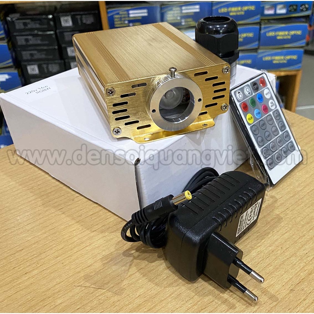 Nguồn LED sợi quang 16W RGBW nháy theo nhạc  làm trần sao nhân tạo, trần sao ô tô, trang trí