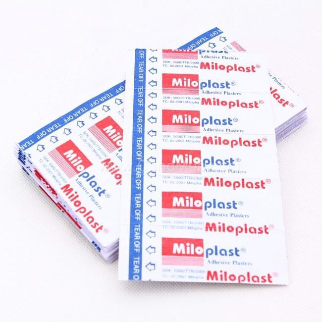 ✅ Băng cá nhân Miloplast (hộp 100 miếng) giúp sát trùng vết thương