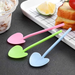 [1 Muỗng] Xẻng nhựa hình trái tim đa công dụng, Que trộn kem đắp nạ, Muỗng múc kem