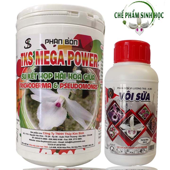 Trichoderna Và Pseudomonas 2 Trong 1:  Chế Phẩm Trừ Nấm Bệnh HOA LAN - TKS-MEGA POWER - Lon 1Kg