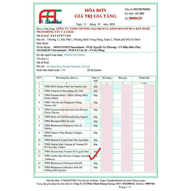 [Chuẩn air] Viên uống làm đẹp da Bio Marine Collagen Careline 2000max 100 viên | BigBuy360 - bigbuy360.vn