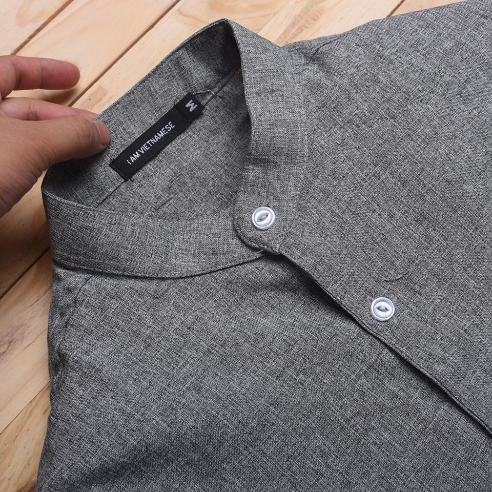 Áo sơ mi nam cổ tàu cách điệu dài tay chất vải đũi rẻ đẹp- chất lượng tuyệt vời- phong cách Hàn Quốc | BigBuy360 - bigbuy360.vn