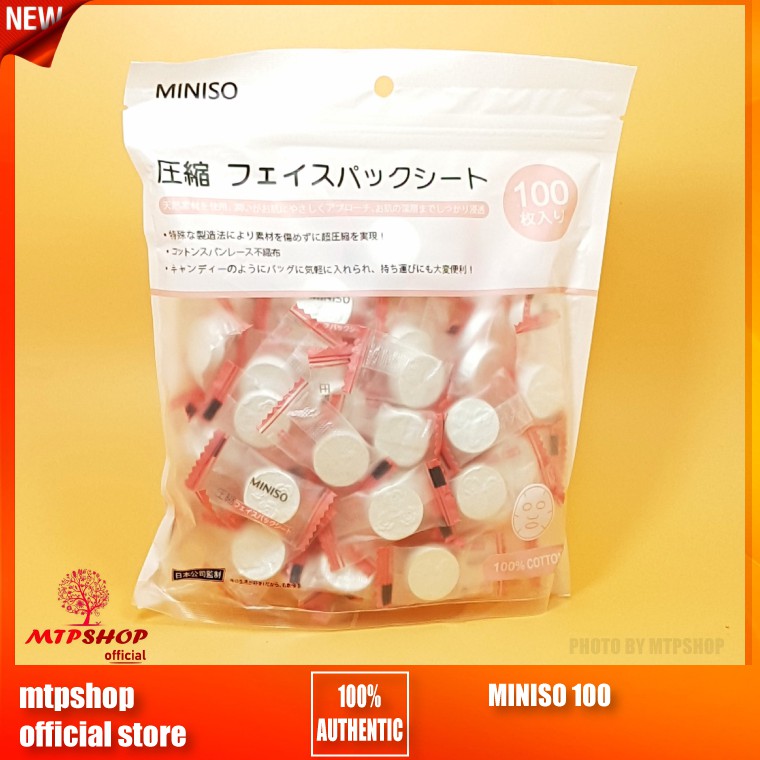 MẶT NẠ NÉN MINISO 100 viên