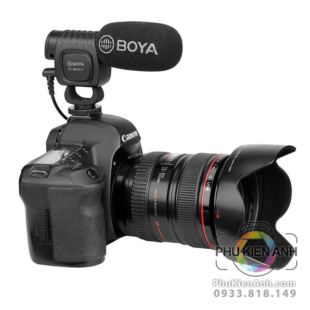Micro thu âm Boya BY-bm3011cho máy ảnh DSLR, điện thoại, kết hợp đa năng với gimbal