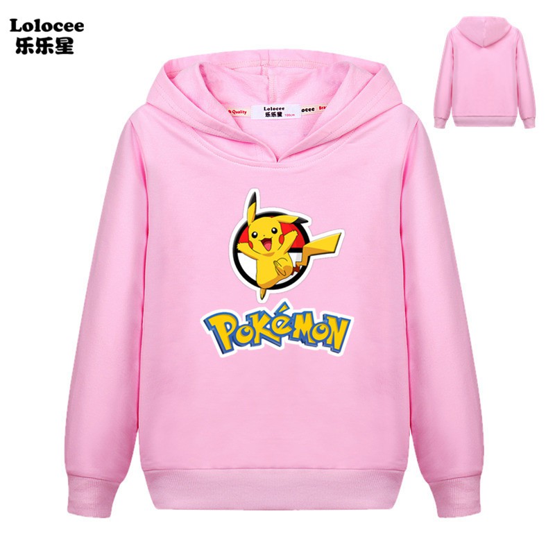 POKEMON Áo Hoodie In Hình Pikachu 3d Dễ Thương Cho Bé Trai