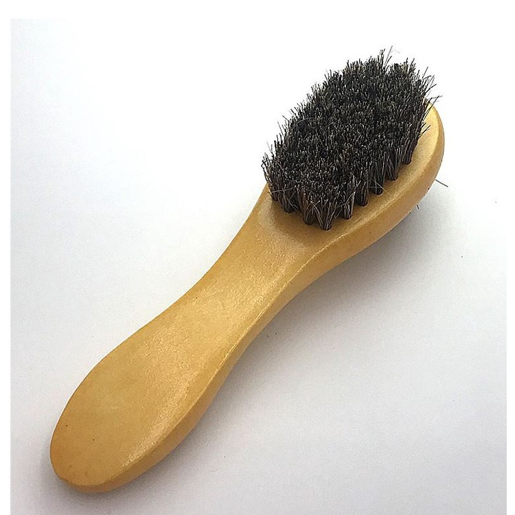 Bàn chải lông ngựa vệ sinh giày, đồ da 2 đầu