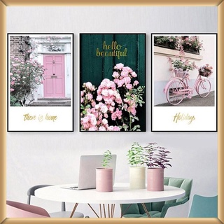 Bộ 3 Tranh canvas trang trí giá xưởng Halo Canvas - Decor trang trí nhà cửa